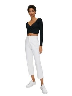 Babaton Andro Pants Black Straight-Leg Trousers Women's Size 8